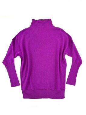Telluride magenta funnel neck merino turtleneck Small Oversize dolman sleeve